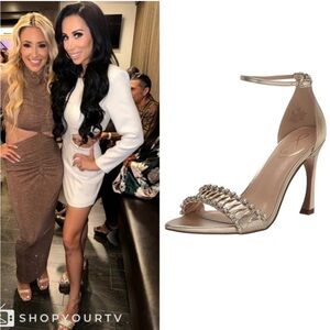 Sam Edelman Evelynn Strappy Heel Gold Sz 10M